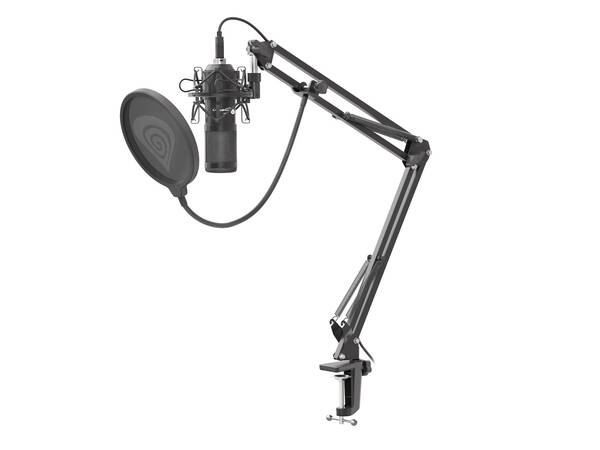 Streamovac&#237; mikrofon Genesis Radium 400, USB, kardioidn&#237; polarizace, ohybn&#233; rameno, pop-filter