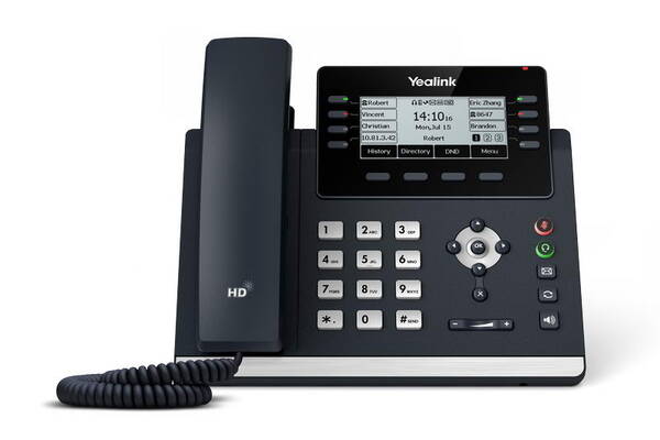 Yealink SIP-T43U SIP telefon, PoE, 3,7&quot; 360x160 LCD, 21 prog.tl.,2xUSB, GigE