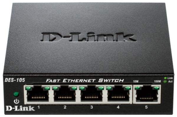 D-Link DES-105 kovov&#253; 5-port 10/100 Desktop Switch