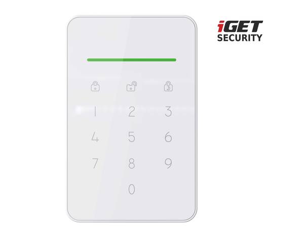 iGET SECURITY EP13 - bezdr&#225;tov&#225; kl&#225;vesnice s RFID čtečkou pro alarm M5