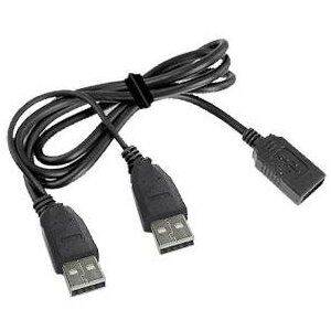 Kabel USB A-A 1m 2.0 prodluž, Du&#225;ln&#237;, nap&#225;jen&#237;