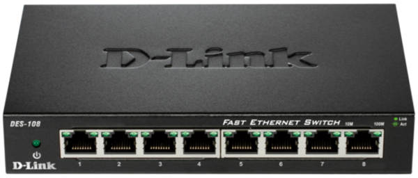 D-Link DES-108 kovov&#253; 8-port 10/100 Desktop Switch