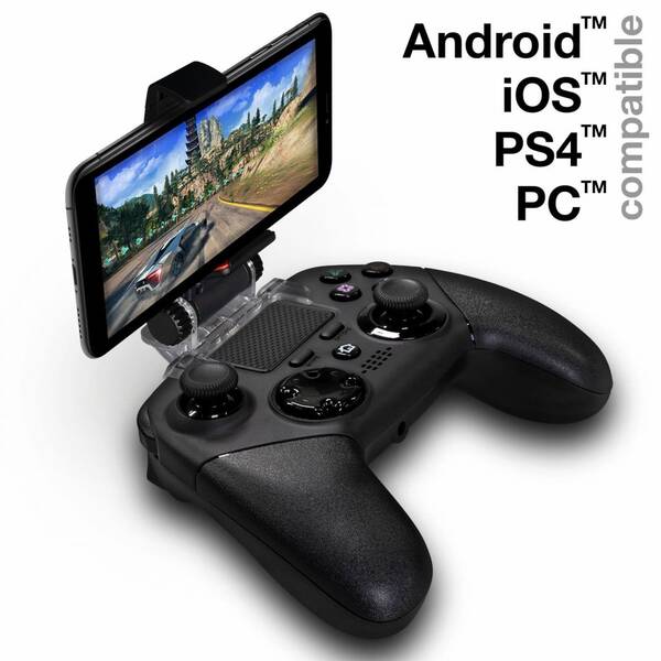 EVOLVEO Ptero 4PS, bezdr&#225;tov&#253; gamepad pro PC, PlayStation 4, iOS a Android