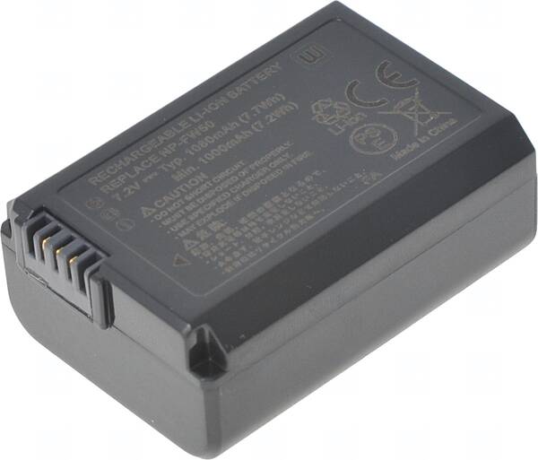 Baterie T6 power Sony NP-FW50, 1080mAh, čern&#225;