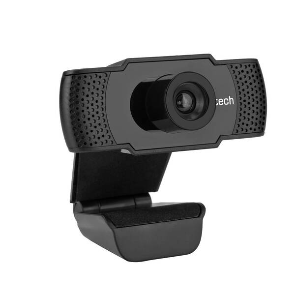 Webkamera C-TECH CAM-07HD, 720P, mikrofon, čern&#225;