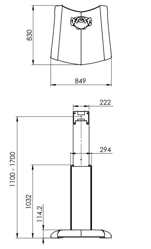 Stylov&#253; LCD stojan Vogel&#180;s PFF 2420, nosnost 70 kg