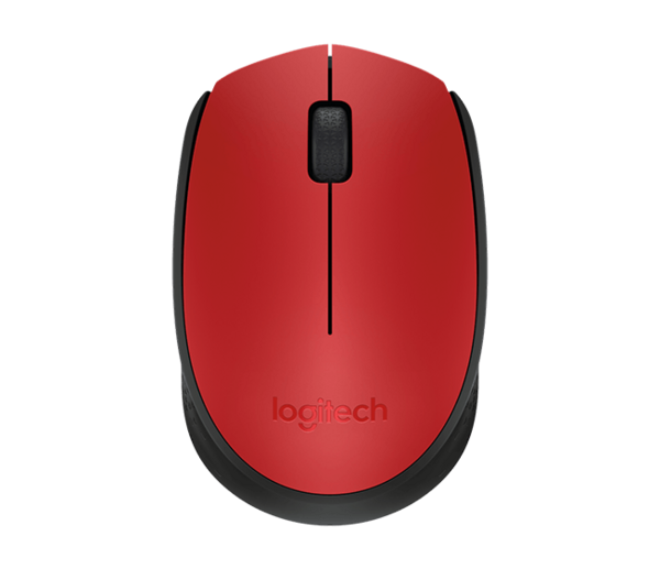 myš Logitech Wireless Mouse M171, červen&#225;