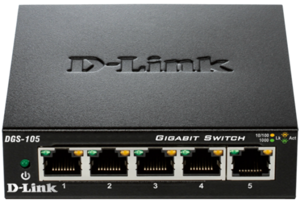 D-Link DGS-105 kovov&#253; 5-port 10/100/1000 Switch
