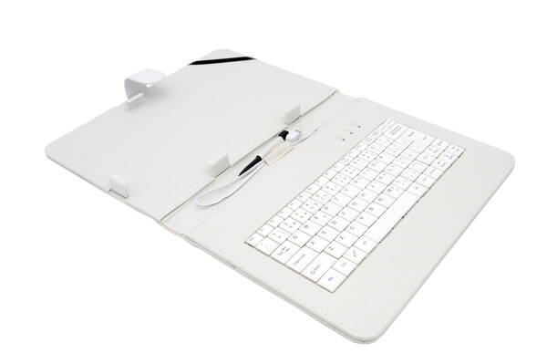 AIREN AiTab Leather Case 4 with USB Keyboard 10&quot; WHITE (CZ/SK/DE/UK/US.. layout)