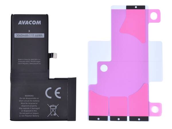 AVACOM baterie pro Apple iPhone X - vysokokapacitn&#237;, Li-Ion 3,81V 3060mAh (n&#225;hrada 616-00346)