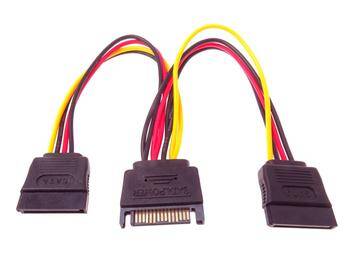 PremiumCord Nap&#225;jec&#237; kabel k HDD Serial ATA - rozdvojka M/2xF 16cm