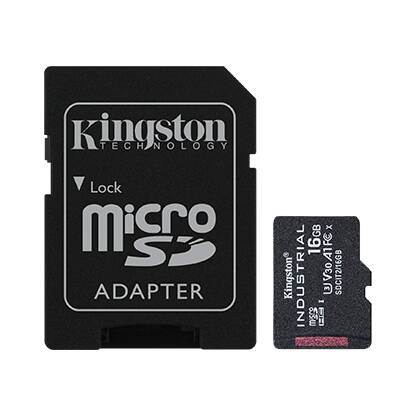 Kingston Industrial/micro SDHC/16GB/100MBps/UHS-I U3 / Class 10/+ Adapt&#233;r