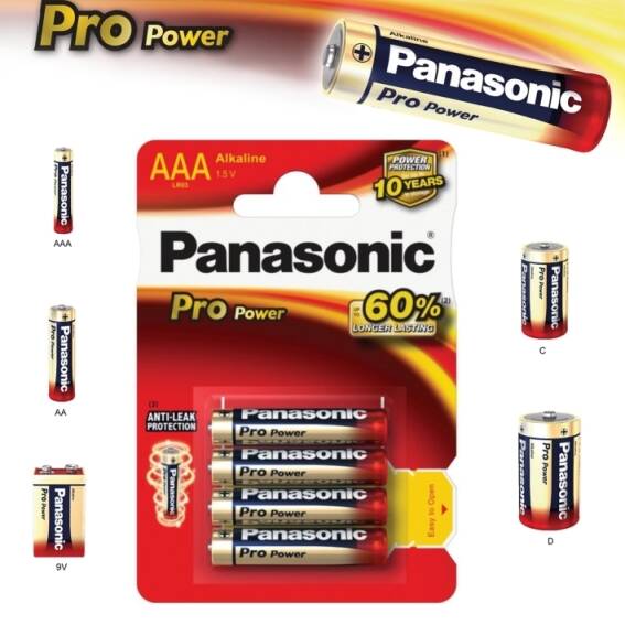 Alkalick&#225; baterie AAA Panasonic Pro Power LR03 4ks
