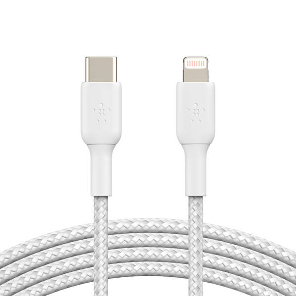 BELKIN kabel opl&#233;tan&#253; USB-C - Lightning, 2m, b&#237;l&#253;