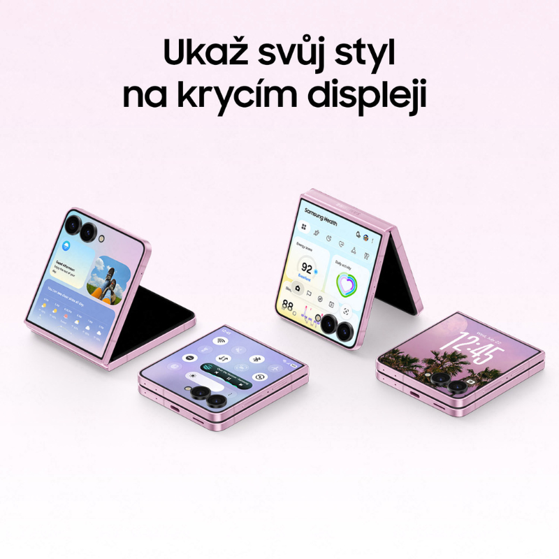 Různé možnosti přizpůsobení a použití vnějšího krycího displeje u Samsung Galaxy Z Flip8